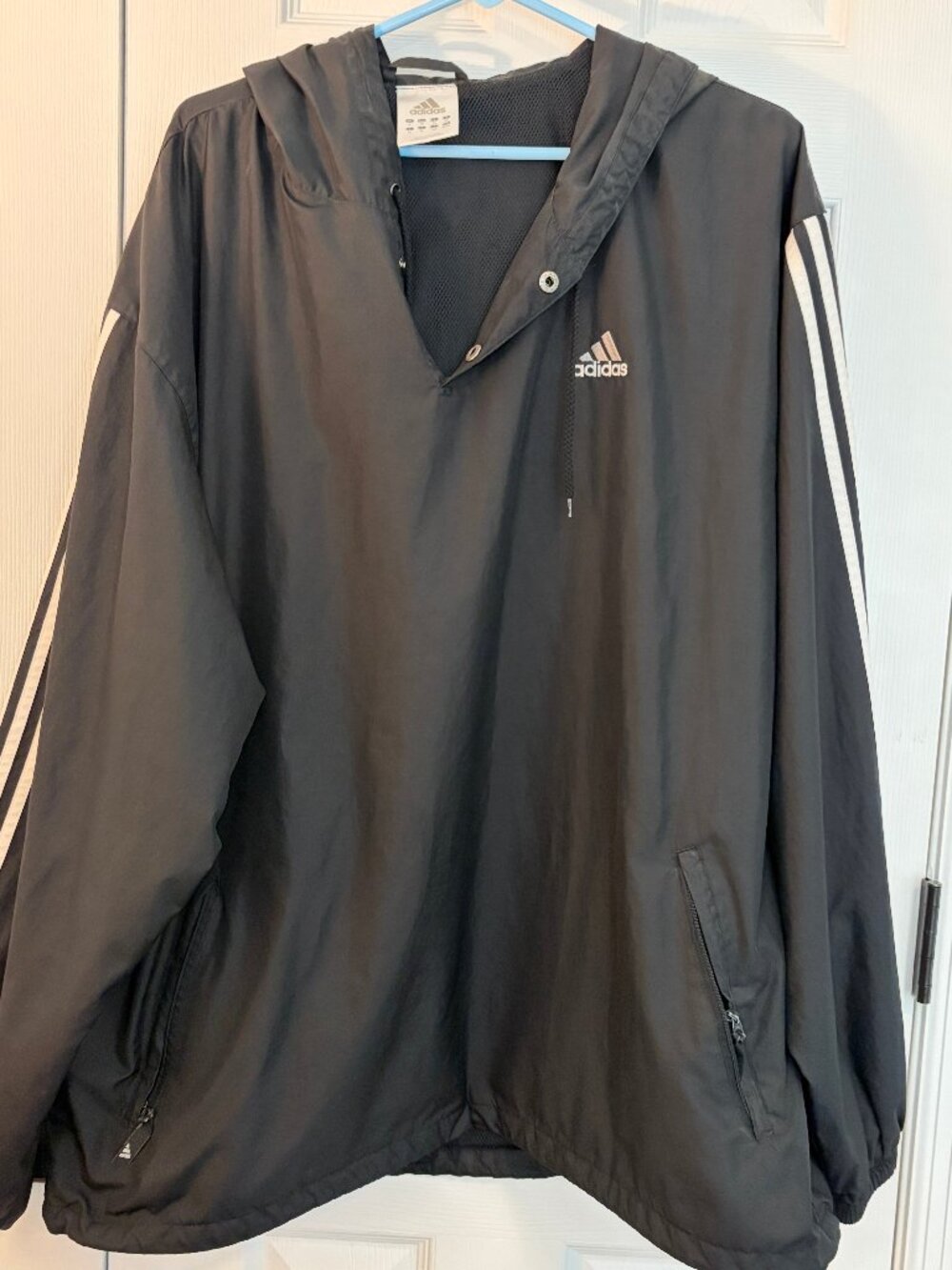 Adidas XL black golf rain pullover w/hood